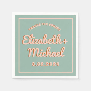 Serviette En Papier Super Gras Bleu Rose Funky