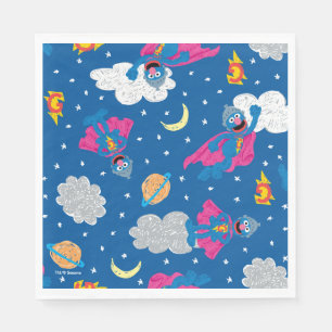 Serviette En Papier Super Grover 2.0 Motif Sky de nuit