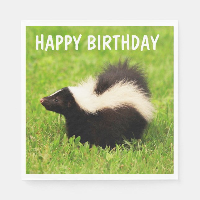Serviette En Papier Super mignonne Skunk Anniversaire (Devant)
