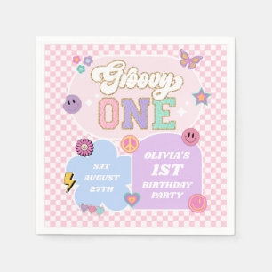 Serviette En Papier Super One Preppy Patch 1er Anniversaire