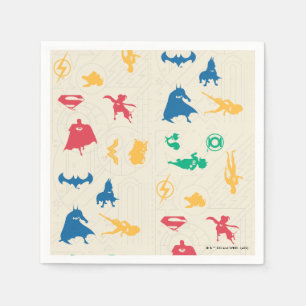 Serviette En Papier Super Pets & Justice League Motif Silhouette