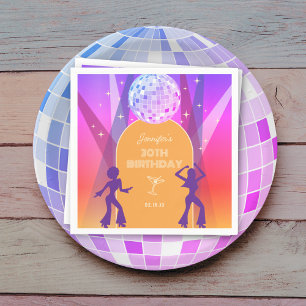 Serviette En Papier Super Retro les années 70 80s Disco 30e anniversai