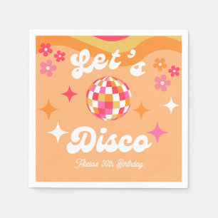 Serviette En Papier Super Retro les années 70 Disco N'importe quel âge
