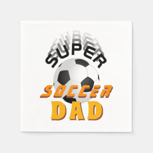 Serviette En Papier Super Soccer Papa Football Ball Sportif Père