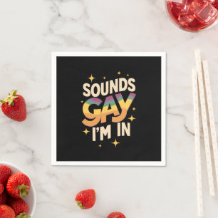 Serviette En Papier Super Sounds Gay I'm In LGBT Rainbow Pride
