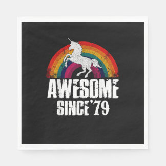 Serviette En Papier Superbe Depuis 79 Unicorn Vintage Funny Birthday G