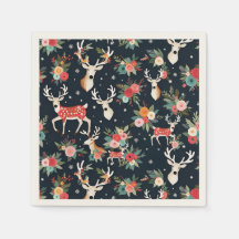 Superbe renne de Noël Floral