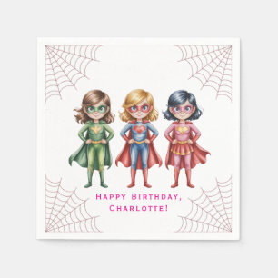 Serviette En Papier Supergirl Heroes Anniversaire Fête Pour Filles