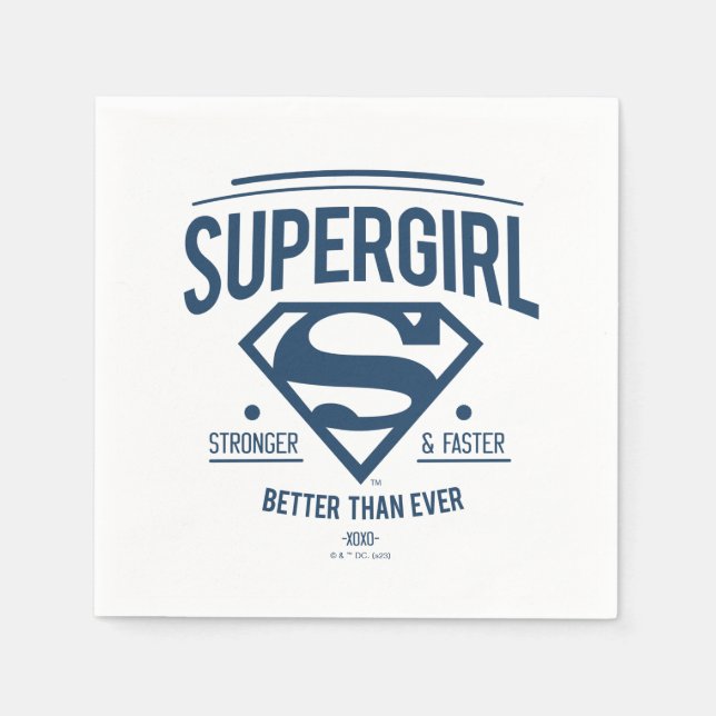 Serviette En Papier Supergirl mieux que jamais Retro Graphic (Devant)