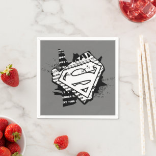 Serviette En Papier Supergirl Newsprint S-Shield