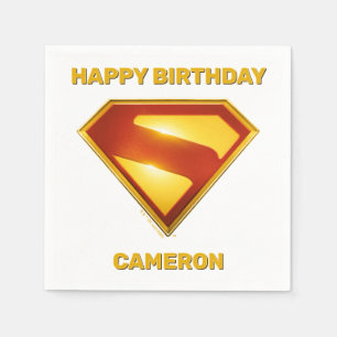 Serviette En Papier Superman Golden S Shield brillance