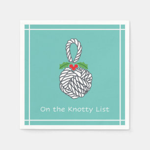 Serviette En Papier Sur la liste des nouilles Nautical Holiday Napkin 