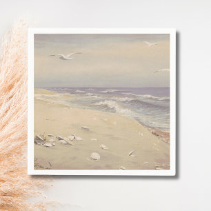 Serviette En Papier Sur la plage (1879) – Art côtier vintage