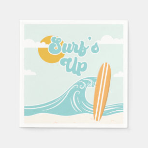 Serviette En Papier Surf Beach Anniversaire Napkins