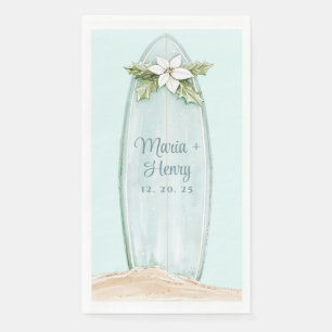 Serviette En Papier Surf de Noël   Plage d'hiver