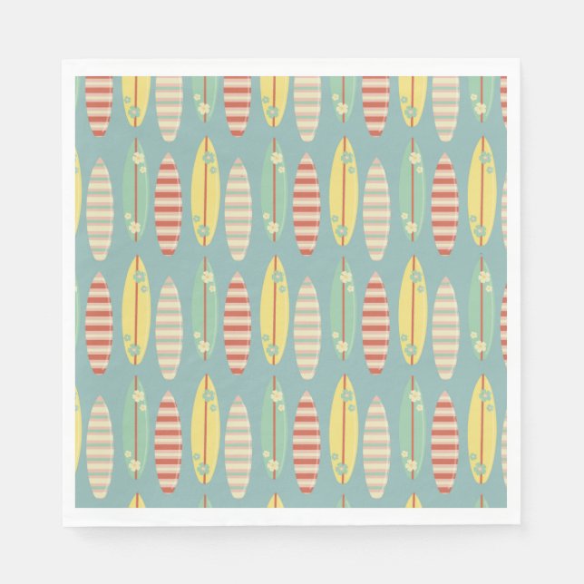 Serviette En Papier Surf Surf été planches été Anniversaire été (Devant)