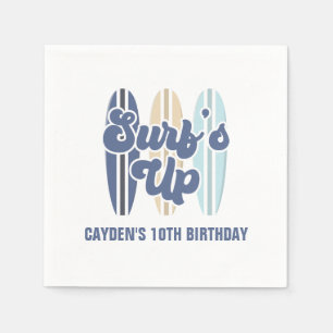 Serviette En Papier Surf Up Surboard Beach Anniversaire
