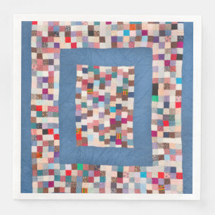 Serviette En Papier Surface composée en patchwork avec deux bordures