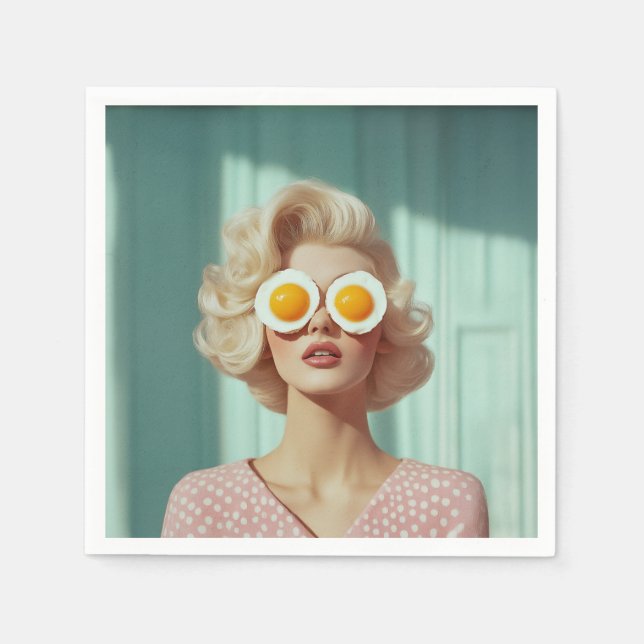 Serviette En Papier Surreal Breakfast Portrait mode (Devant)