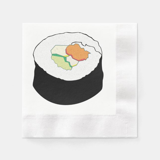 SERVIETTE EN PAPIER SUSHI (Devant)