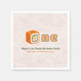 Serviette En Papier Sushi- 1st Birthday