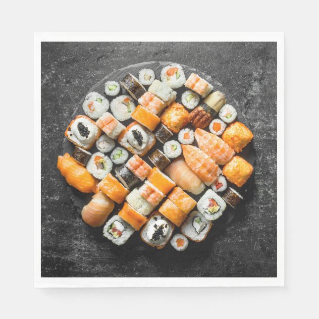 Serviette En Papier Sushi platter (Devant)