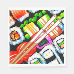 Serviette En Papier Sushi pop