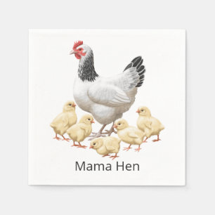 Serviette En Papier Sussex Chicken Mama Hen et Chicks