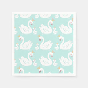 Serviette En Papier Swan 1er anniversaire Baby shower