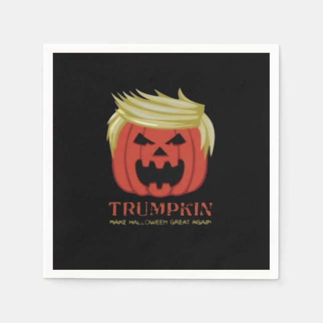 Serviette En Papier Sweatshirt, Trumpkin, Merche d'Halloween (Devant)