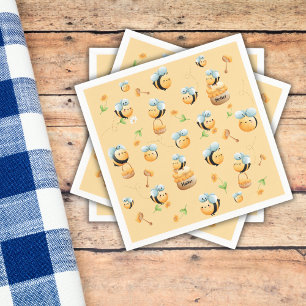Serviette En Papier Sweet as Honey First Bee Theme Anniversaire