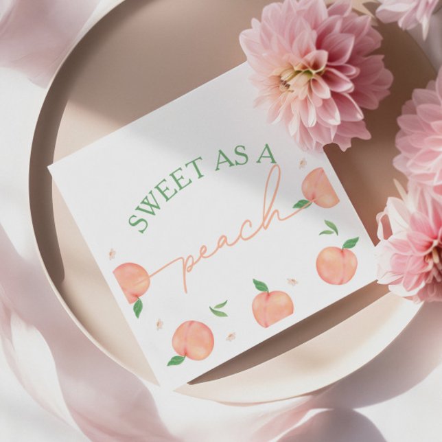 Serviette En Papier Sweet As Peach Anniversaire (Créateur téléchargé)