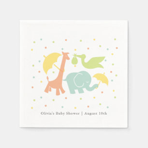 Serviette En Papier Sweet Baby Animals Baby shower