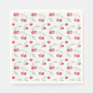 Serviette En Papier Sweet Cerises Rouge Vert