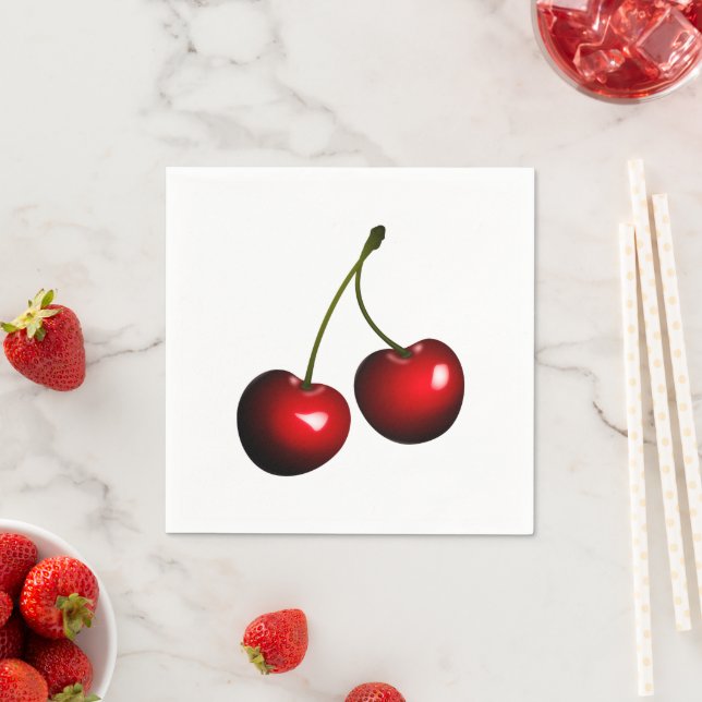 Serviette En Papier Sweet Cherry (En situation)