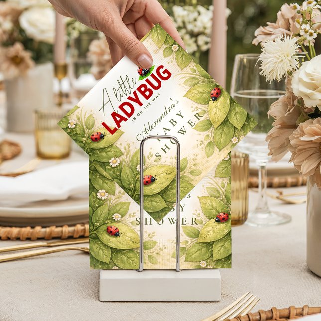 Serviette En Papier Sweet Ladybug Spring Baby Shower (Créateur téléchargé)