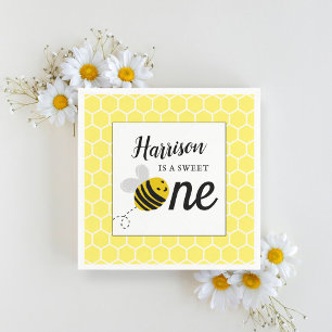 Serviette En Papier Sweet Little Honey Bee 1ère fête d'anniversaire