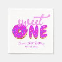 Sweet One Rose Donut Girl Premier Anniversaire Spr