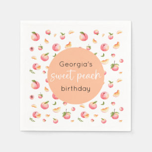 Serviette En Papier Sweet Peach 1er anniversaire