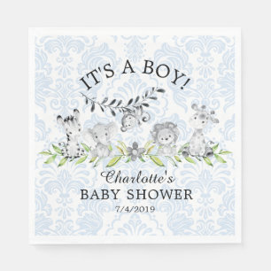 Serviette En Papier Sweet Safari Animaux Baby shower papier serviettes