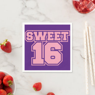 Serviette En Papier Sweet sixteen