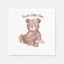 Sweet Teddy Bear Baby Shower Napkin