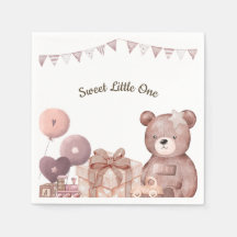 Sweet Teddy Bear Baby Shower Napkin