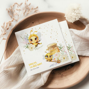 Serviette En Papier Sweet to Bee ONE' 1er anniversaire