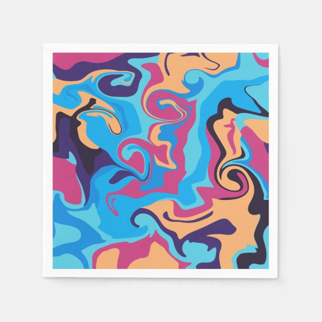 Serviette En Papier Swirl moderne (Devant)
