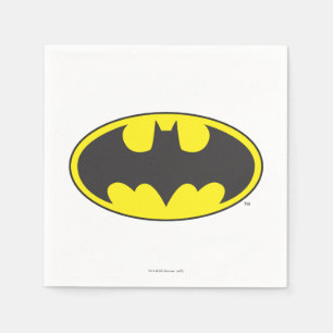 Serviette En Papier Symbole Batman   Logo Oval de chauve-souris
