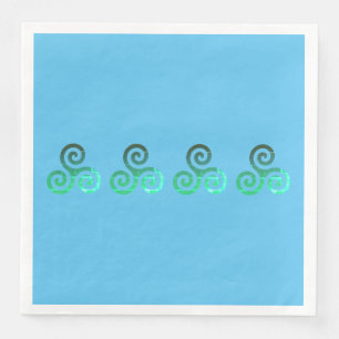 Serviette En Papier Symbole celtique ancien Triskele émeraude