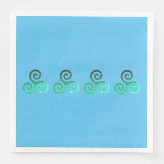 Serviette En Papier Symbole celtique ancien Triskele émeraude