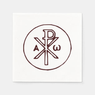 Serviette En Papier Symbole Christogram Chi-Rho