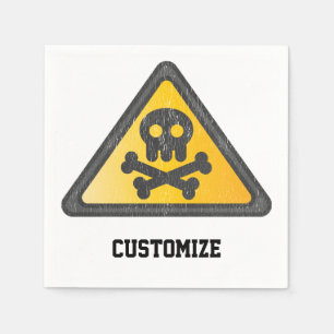 Serviette En Papier Symbole d'avertissement amusant Thunder_Cove